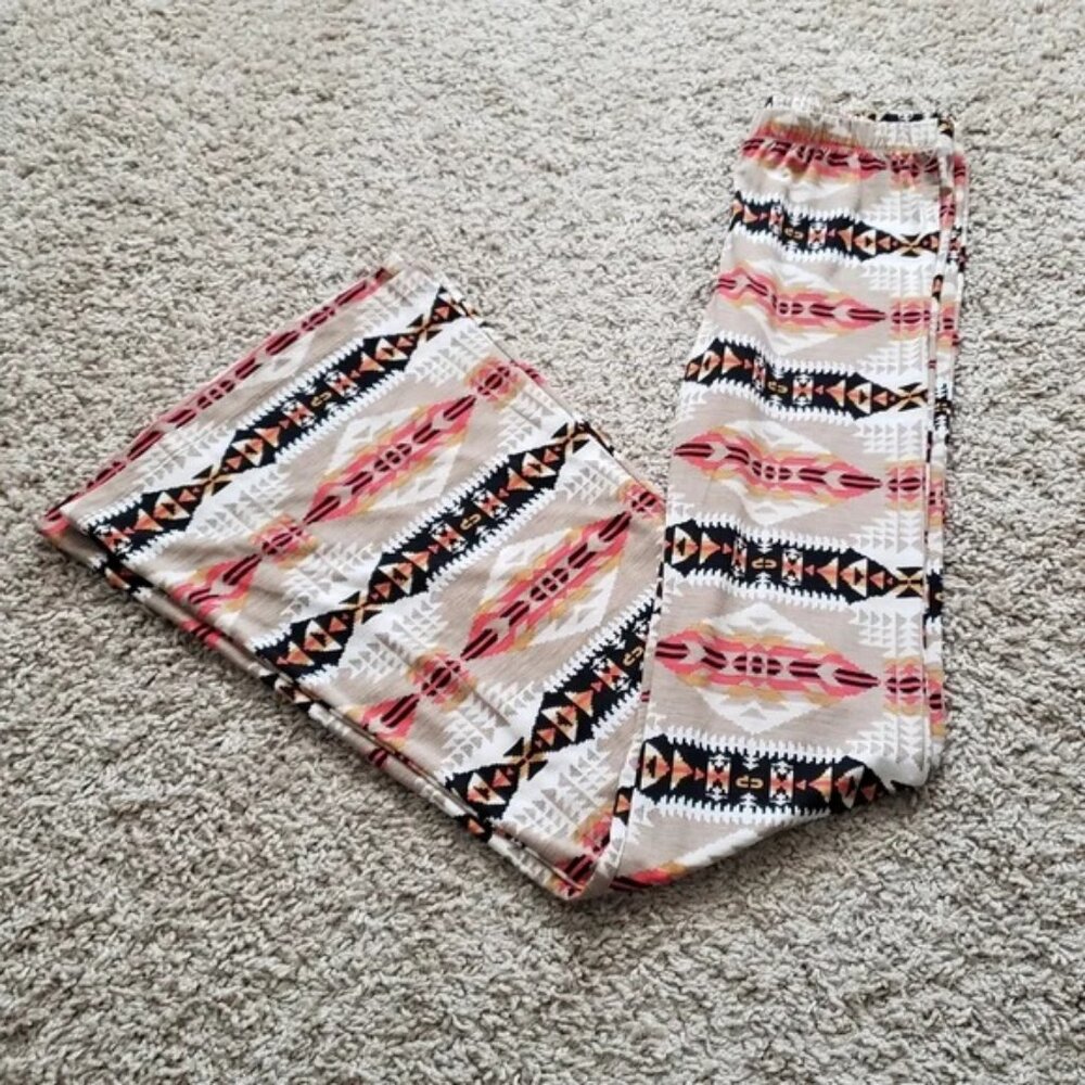 Love Tree Happens Aztec Cream, Black and Orange Stretchy Bells.